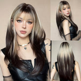 Black and Platinum Blonde Split Wig - MARKETPLACE | Black, Fringe, Synthetic Hair | Milk & Honey Wigs