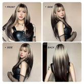Black and Platinum Blonde Split Wig - MARKETPLACE | Black, Fringe, Synthetic Hair | Milk & Honey Wigs
