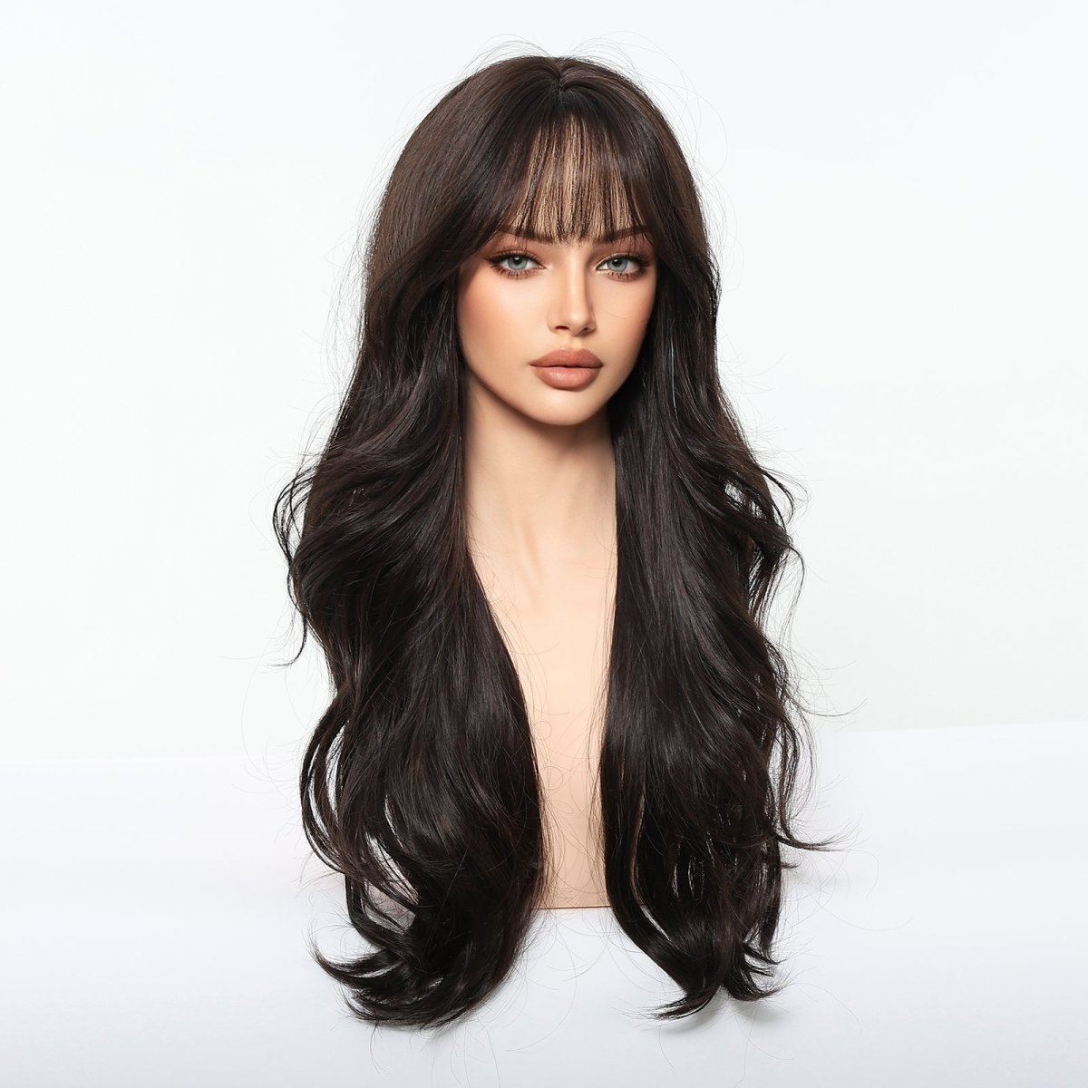 Black Blond Gradient Wig - MARKETPLACE | Brown, Fringe, Synthetic Hair | Milk &amp; Honey Wigs