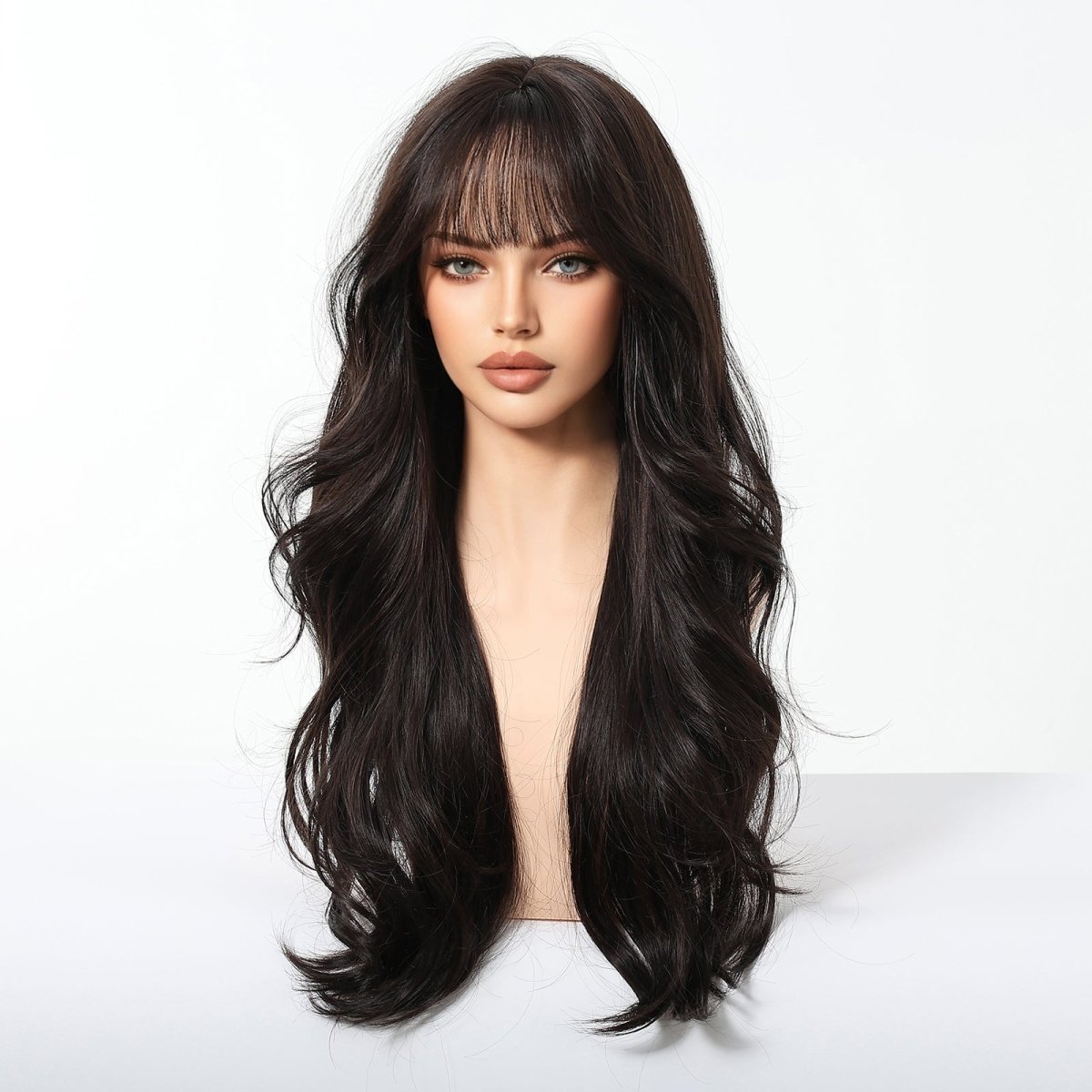 Black Blond Gradient Wig - MARKETPLACE | Brown, Fringe, Synthetic Hair | Milk &amp; Honey Wigs