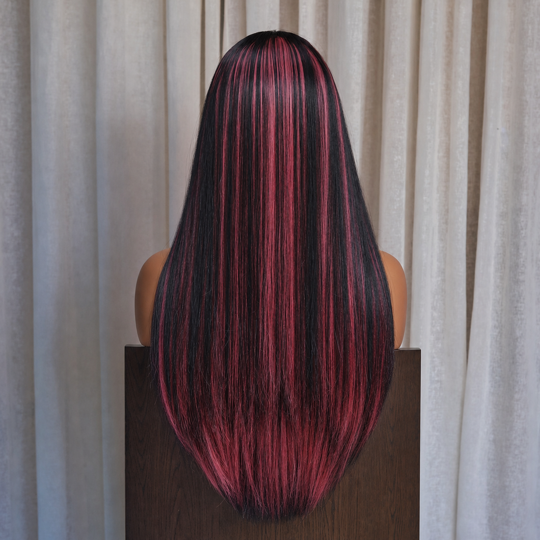 Black Highlight Pink Wig | Milk &amp; Honey Wigs