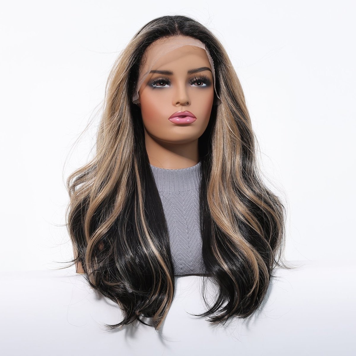 Blonde &amp; Black 13x6 Lace Front Wig - MARKETPLACE | Brown, 13x6 Lace Front, Synthetic Hair | Milk &amp; Honey Wigs