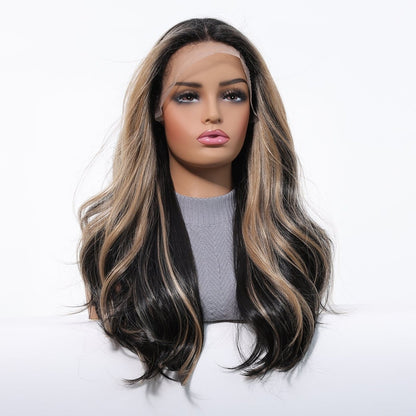 Blonde and black synthetic lace front wig | Milk &amp; Honey Wigs