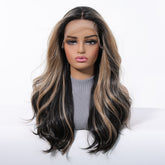 Blonde & Black 13x6 Lace Front Wig - MARKETPLACE | Brown, 13x6 Lace Front, Synthetic Hair | Milk & Honey Wigs