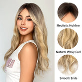 Blonde Ombre Wavy Wig - MARKETPLACE | Blonde, Fringe, Synthetic Hair | Milk & Honey Wigs