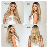 Blonde Ombre Wavy Wig - MARKETPLACE | Blonde, Fringe, Synthetic Hair | Milk & Honey Wigs