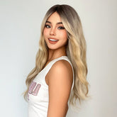 Blonde Ombre Wavy Wig - MARKETPLACE | Blonde, Fringe, Synthetic Hair | Milk & Honey Wigs