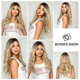 Blonde Ombre Wavy Wig - MARKETPLACE | Blonde, Fringe, Synthetic Hair | Milk & Honey Wigs