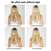 Blonde Ombre Wavy Wig - MARKETPLACE | Blonde, Fringe, Synthetic Hair | Milk & Honey Wigs