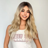 Blonde Ombre Wavy Wig - MARKETPLACE | Blonde, Fringe, Synthetic Hair | Milk & Honey Wigs