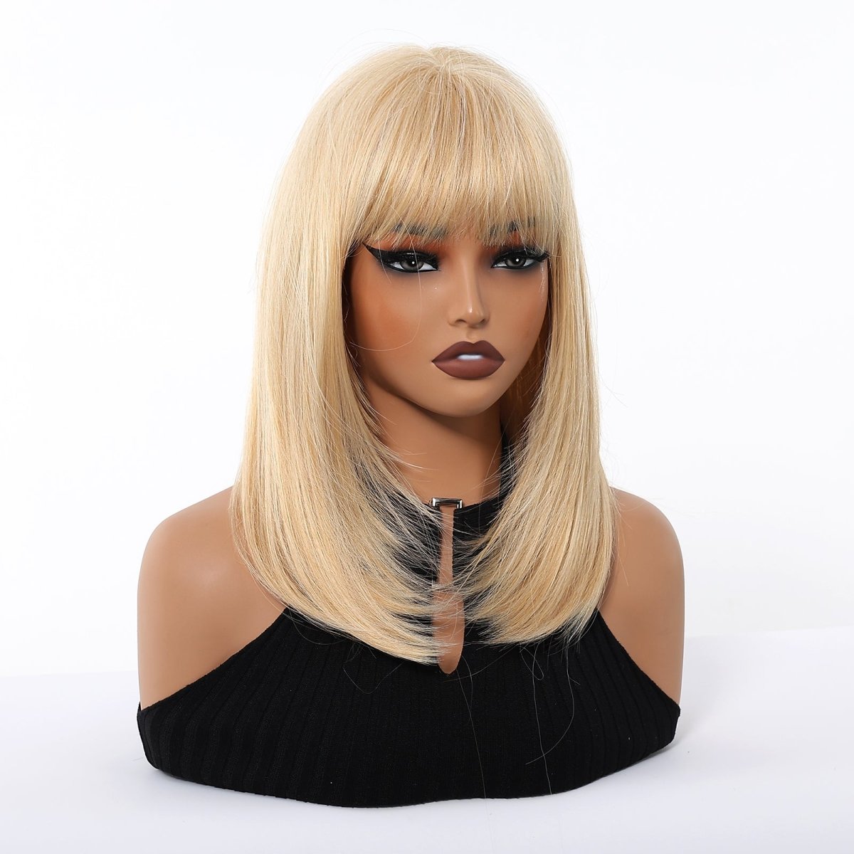 Blonde Straight with Full Fringe Wig- MARKETPLACE | Blonde, Fringe, Synthetic Hair | Milk &amp; Honey Wigs