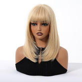 Blonde Straight with Full Fringe Wig- MARKETPLACE | Blonde, Fringe, Synthetic Hair | Milk & Honey Wigs