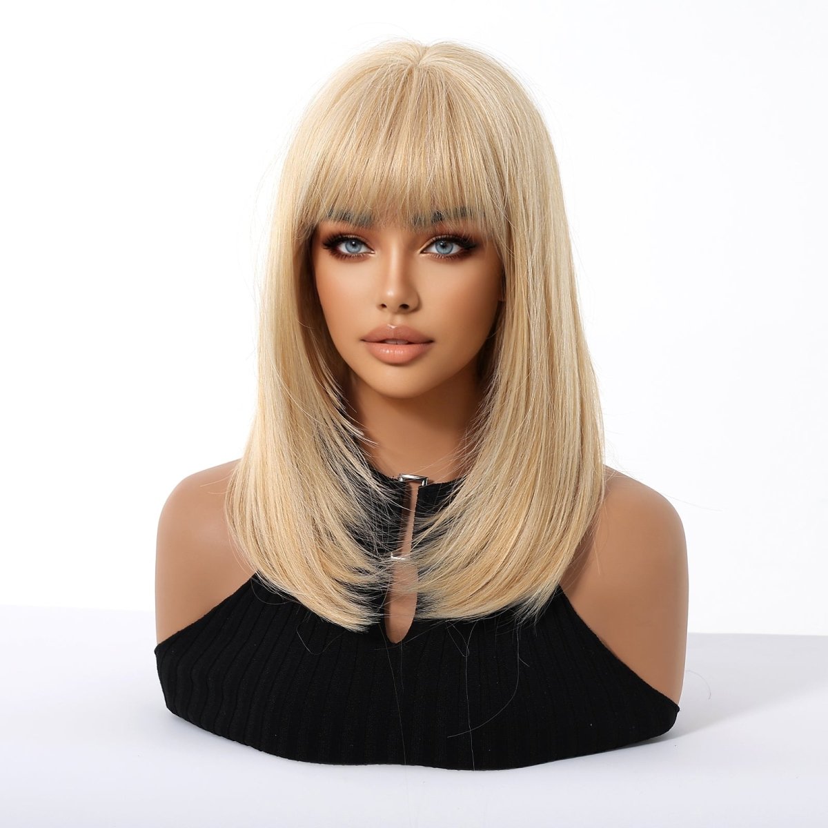 Blonde Straight with Full Fringe Wig- MARKETPLACE | Blonde, Fringe, Synthetic Hair | Milk &amp; Honey Wigs
