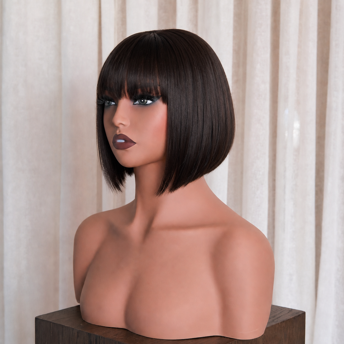 BLUNT - Dark Brown - Fringe Wig