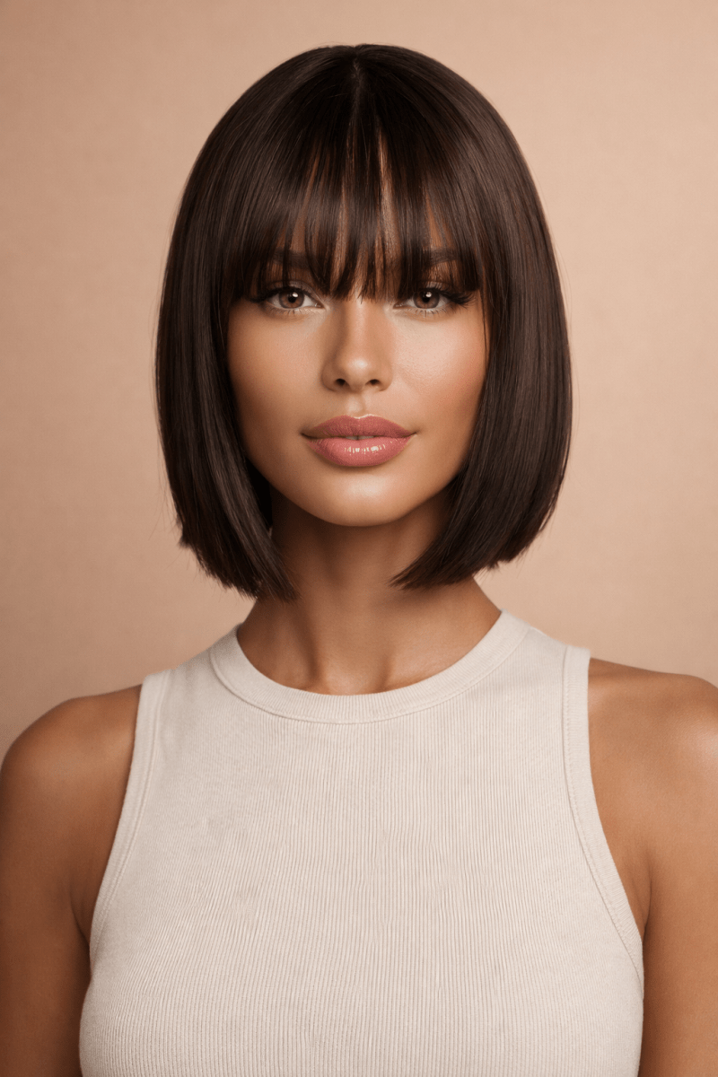BLUNT - Dark Brown - Fringe Wig - Milk &amp; Honey Wigs