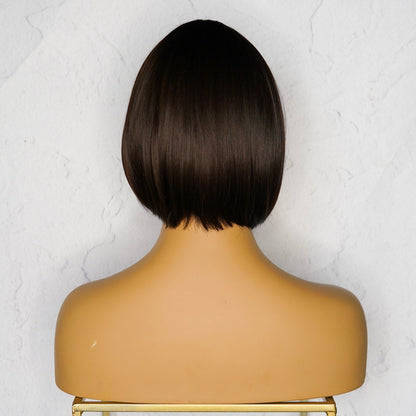 BLUNT DARK BROWN Fringe Wig - Milk &amp; Honey Wigs