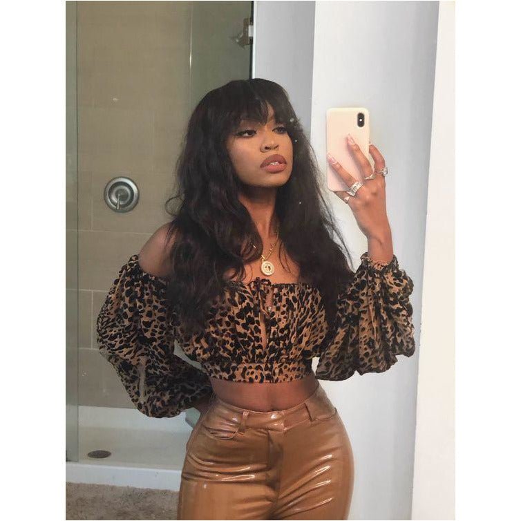 BONNIE Dark Brown synthetic natural wave fringe wig | Milk &amp; Honey Wigs