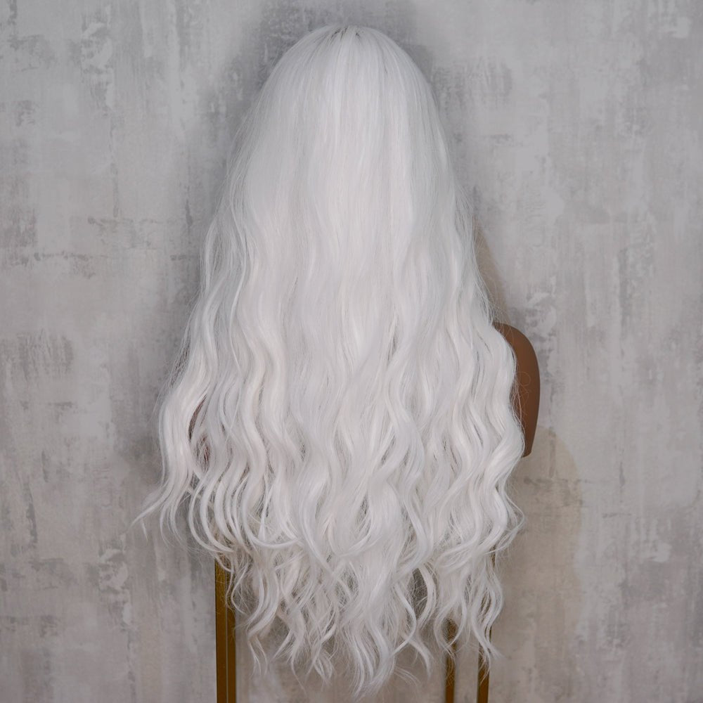 BONNIE White Fringe Wig | White, 22 Inch, Fringe, Synthetic Hair | Milk &amp; Honey Wigs