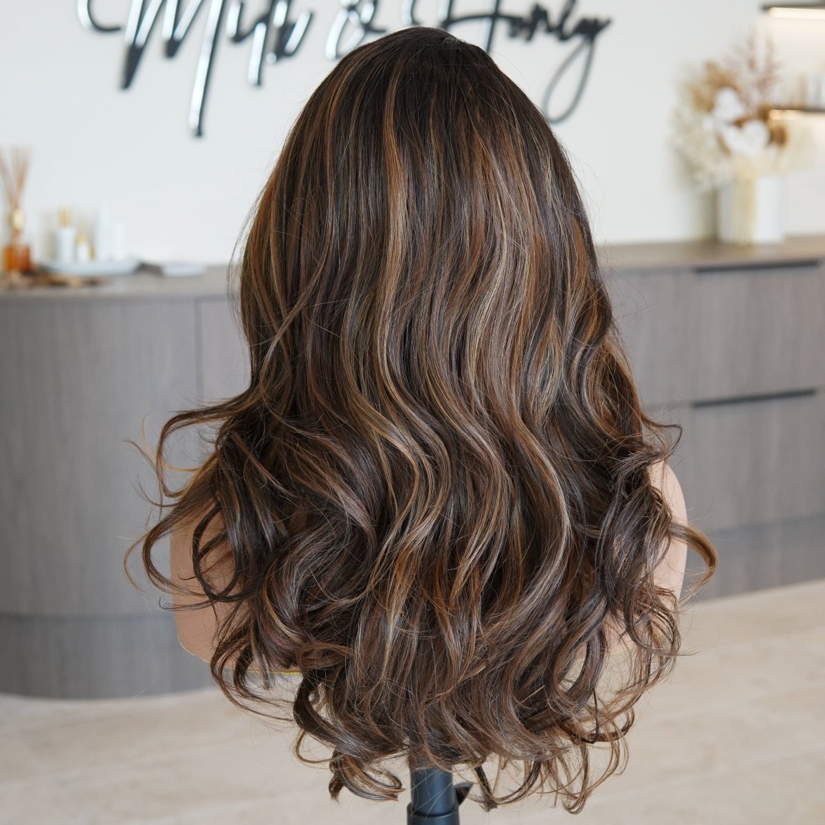 BOWIE Ombre Dark Brown Lace Front Wig - Milk &amp; Honey Wigs