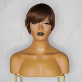 BRIDE Caramel Brown Pixie Cut Fringe Wig | Milk & Honey Wigs