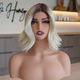 BRIELLA - Ombre Blonde - Lace Front Wig | Blonde, 12 Inch & Shorter, Mono Lace Front, Synthetic Hair | Milk & Honey Wigs