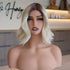 BRIELLA ombre blonde synthetic wavy bob lace front wig | Milk & Honey Wigs