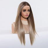 Brown Root Straight 13x6 Lace Front Wig - MARKETPLACE | Brown, 13x6 Lace Front, Synthetic Hair | Milk & Honey Wigs
