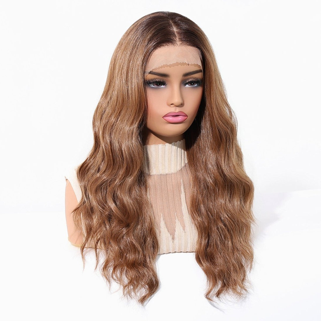 Brown Wavy 13x6 Lace Front Wig - MARKETPLACE | Brown, 13x6 Lace Front, Synthetic Hair | Milk &amp; Honey Wigs