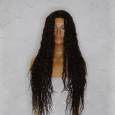 CAMILLA Wet Look Dark Brown Lace Front Wig | Milk & Honey Wigs