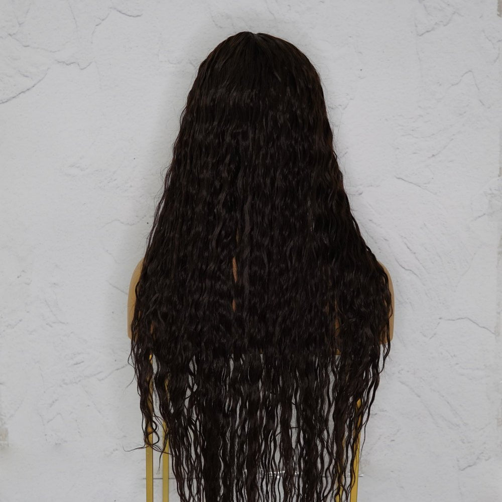CAMILLA Wet Look Dark Brown Lace Front Wig | Milk &amp; Honey Wigs