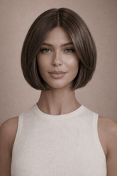CAMILLE - Brown - Lace Front Wig | Brown, 12 Inch & Shorter, Mono Lace Front, Synthetic Hair | Milk & Honey Wigs