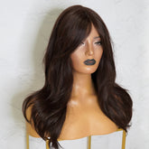 CANDICE - Dark Brown - Lace Front Wig | Brown, 18 Inch, T-Part Lace Front, Synthetic Hair | Milk & Honey Wigs