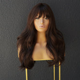 CAPRI - Dark Brown - Fringe Wig | Brown, 24 Inch, Fringe, Synthetic Hair | Milk & Honey Wigs