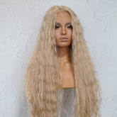 CARDI - Beach Blonde - Lace Front Wig | Blonde, 28 Inch+, T-Part Lace Front, Synthetic Hair | Milk & Honey Wigs