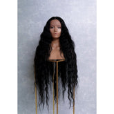 CARDI - Black - Lace Front Wig | Black, 28 Inch+, T-Part Lace Front, Synthetic Hair | Milk & Honey Wigs