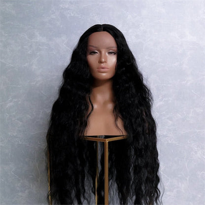 CARDI black synthetic wavy lace front wig | Milk &amp; Honey Wigs