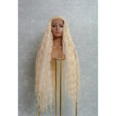 CARDI - Blonde - Lace Front Wig | Blonde, 28 Inch+, T-Part Lace Front, Synthetic Hair | Milk & Honey Wigs