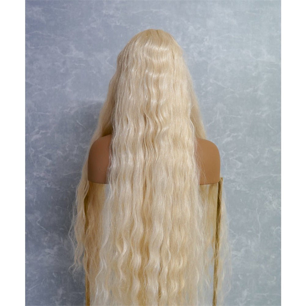 CARDI - Blonde - Lace Front Wig | Blonde, 28 Inch+, T-Part Lace Front, Synthetic Hair | Milk &amp; Honey Wigs