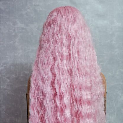 CARDI pink synthetic wavy lace front wig | Milk &amp; Honey Wigs