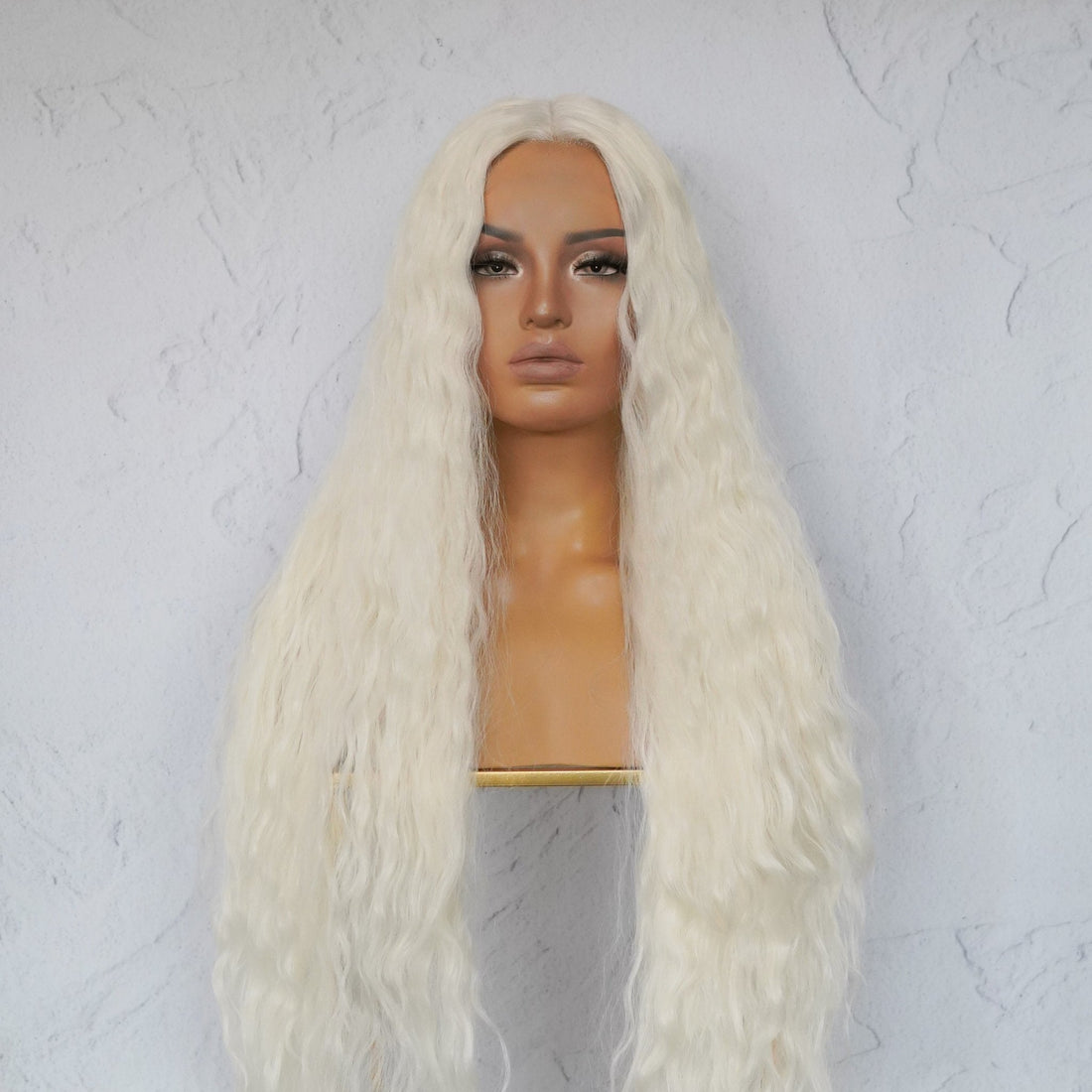 CARDI 40" White Platinum Blonde Lace Front Wig | Milk &amp; Honey Wigs