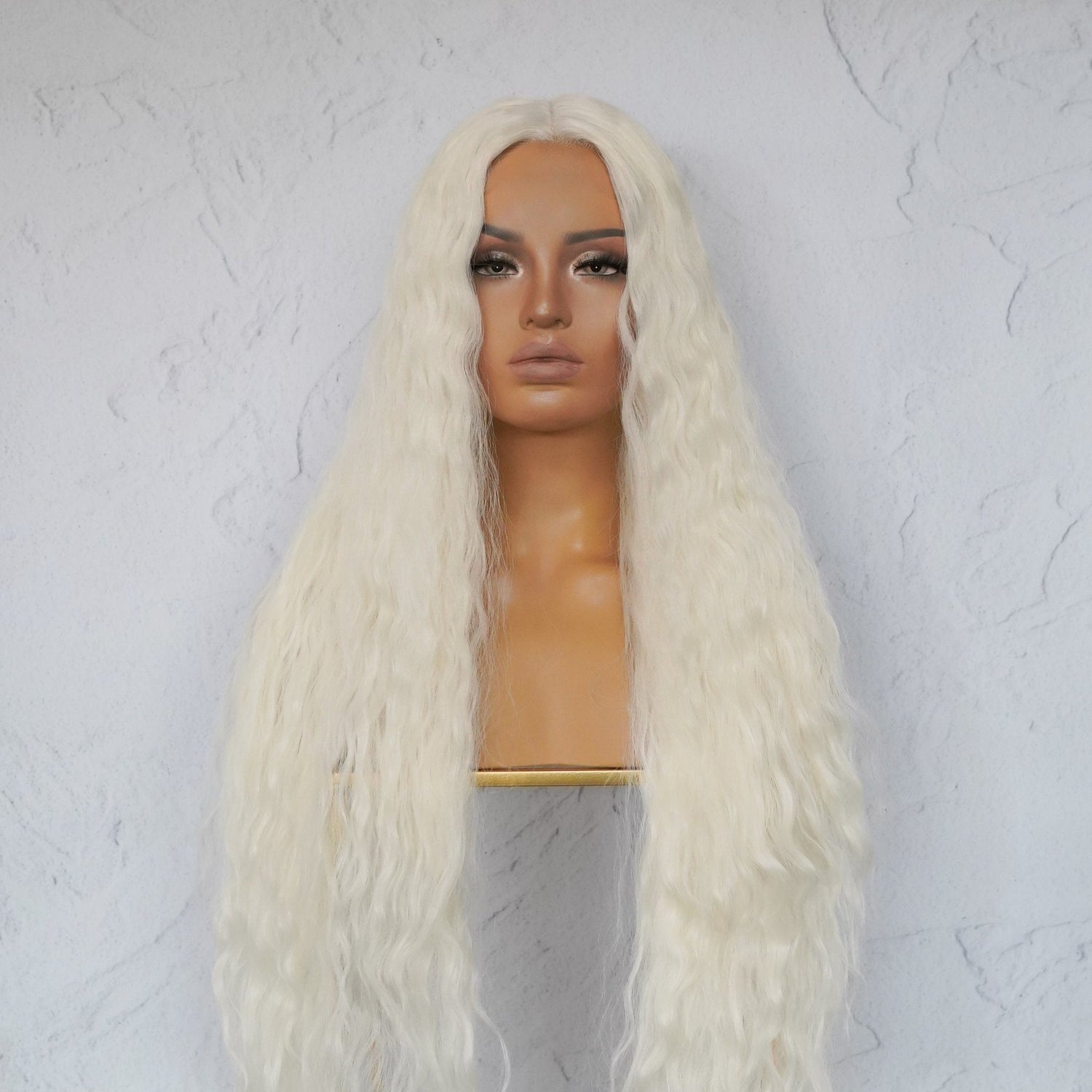 CARDI 40" White Platinum Blonde Lace Front Wig | Milk &amp; Honey Wigs