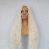 CARDI 40" White Platinum Blonde Lace Front Wig | Milk & Honey Wigs
