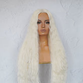 CARDI 40" White Platinum Blonde Lace Front Wig | Milk & Honey Wigs