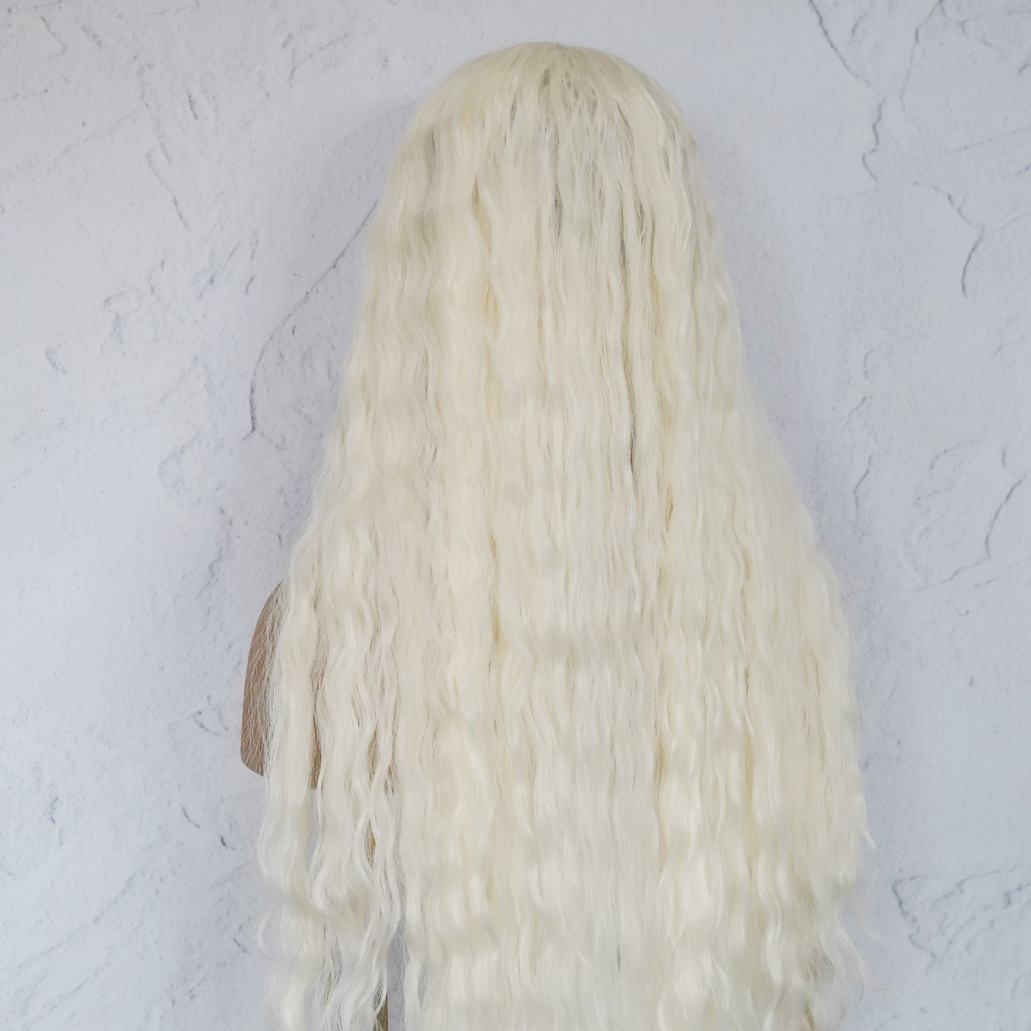 CARDI 40" White Platinum Blonde Lace Front Wig | Milk &amp; Honey Wigs