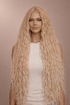 CARDI - Caramel - Lace Front Wig | Blonde, 28 Inch+, T-Part Lace Front, Synthetic Hair | Milk & Honey Wigs