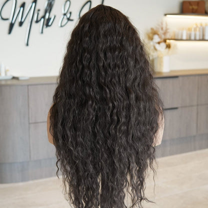 CARLY Brown synthetic tight-curl lace front wig | Milk &amp; Honey Wigs