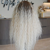 CARLY - Ombre Blonde - Lace Front Wig | Blonde, 26 Inch, T-Part Lace Front, Synthetic Hair | Milk & Honey Wigs