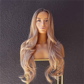 CASANDRA - Ombre Blonde - Lace Front Wig | Blonde, 26 Inch, T-Part Lace Front, Synthetic Hair | Milk & Honey Wigs