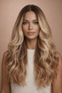 CELESTE - Caramel Ombre Blonde - Lace Front Wig | Brown, 22 Inch, T-Part Lace Front, Synthetic Hair | Milk & Honey Wigs