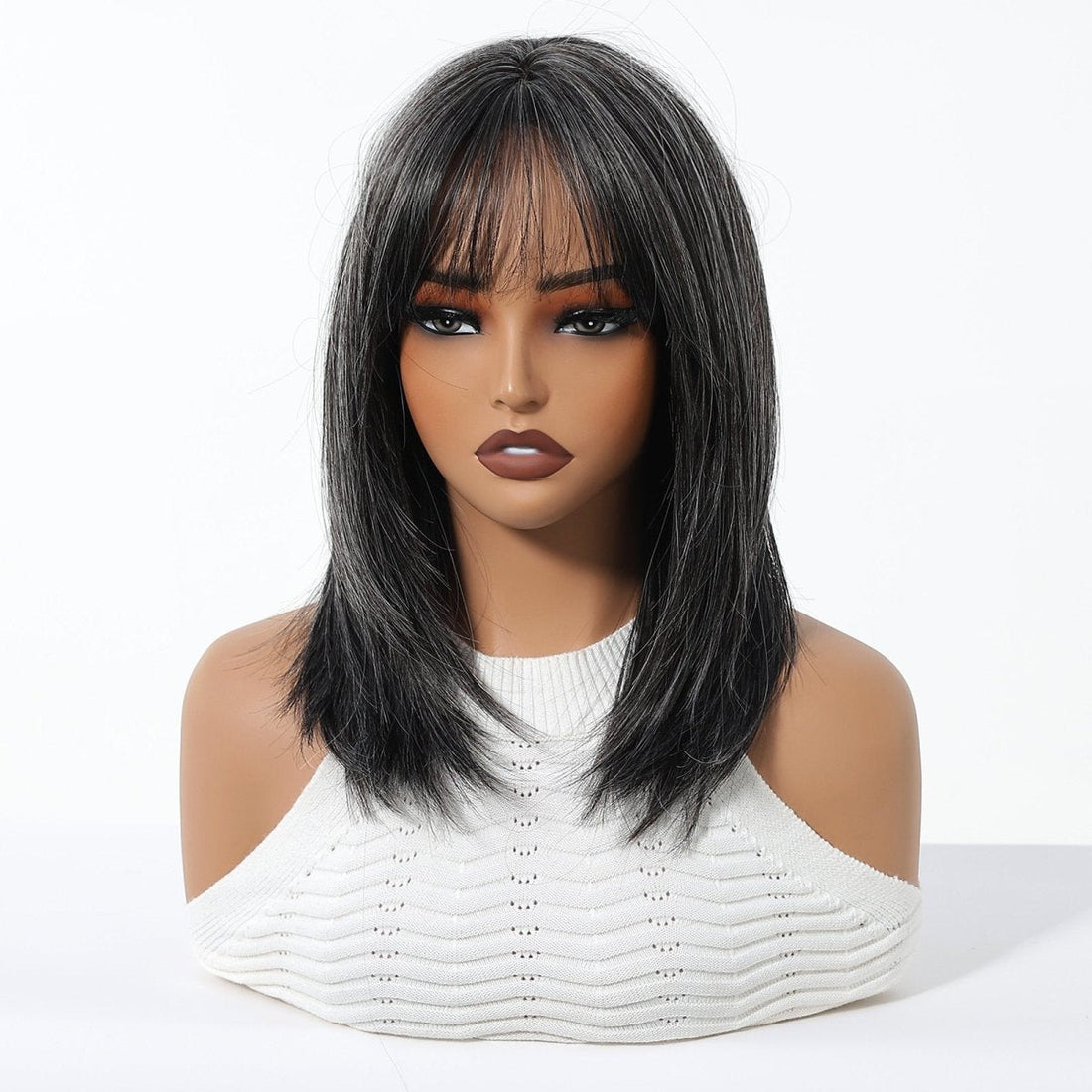 Charcoal Gray Wig - MARKETPLACE | Grey, Fringe, Synthetic Hair | Milk &amp; Honey Wigs